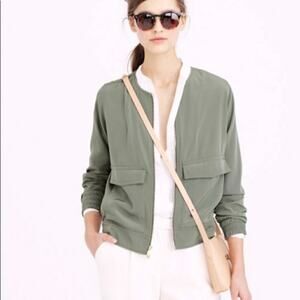 J Crew Utility Green Light Weight Jacket